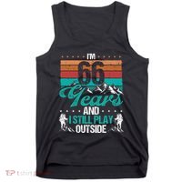 66 Year Old Hiker Mountains Outdoor Hiking 66 Birthday Tank Top thumb 0