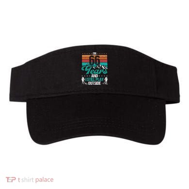 66 Year Old Hiker Mountains Outdoor Hiking 66 Birthday Visor