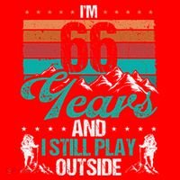 66 Year Old Hiker Mountains Outdoor Hiking 66 Birthday Santa Hat thumb 1