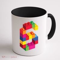 6 Year Old Building Blocks Birthday Bricks 6th Gift Coffee Mug thumb 1