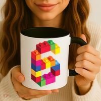 6 Year Old Building Blocks Birthday Bricks 6th Gift Coffee Mug thumb 3