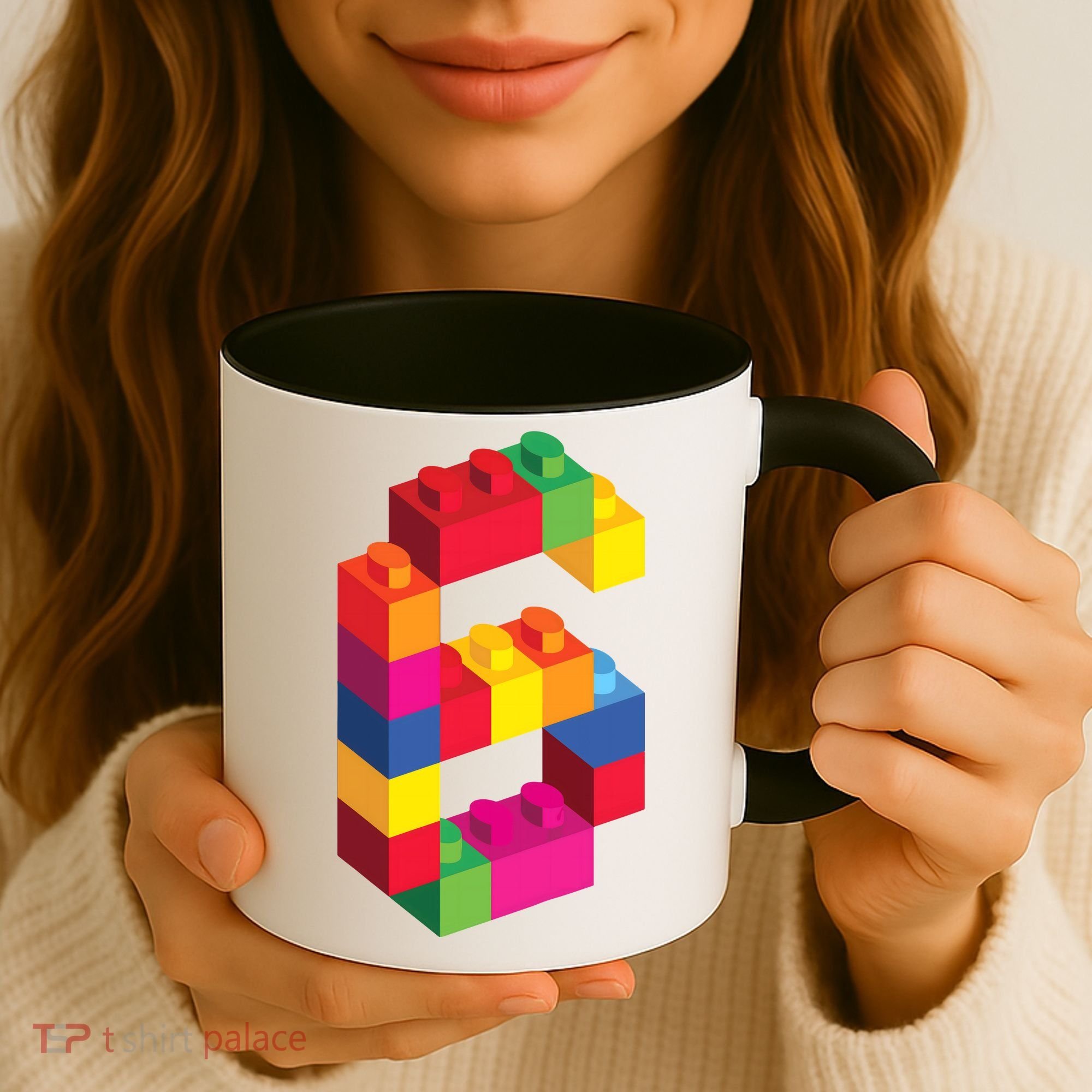 6 Year Old Building Blocks Birthday Bricks 6th Gift Coffee Mug