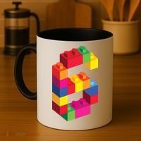 6 Year Old Building Blocks Birthday Bricks 6th Gift Coffee Mug thumb 4