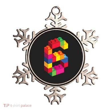6 Year Old Building Blocks Birthday Bricks 6th Gift Ornament