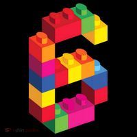 6 Year Old Building Blocks Birthday Bricks 6th Gift Ornament thumb 1