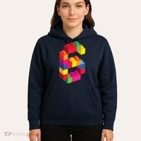 6 Year Old Building Blocks Birthday Bricks 6th Gift Hoodie thumb 5
