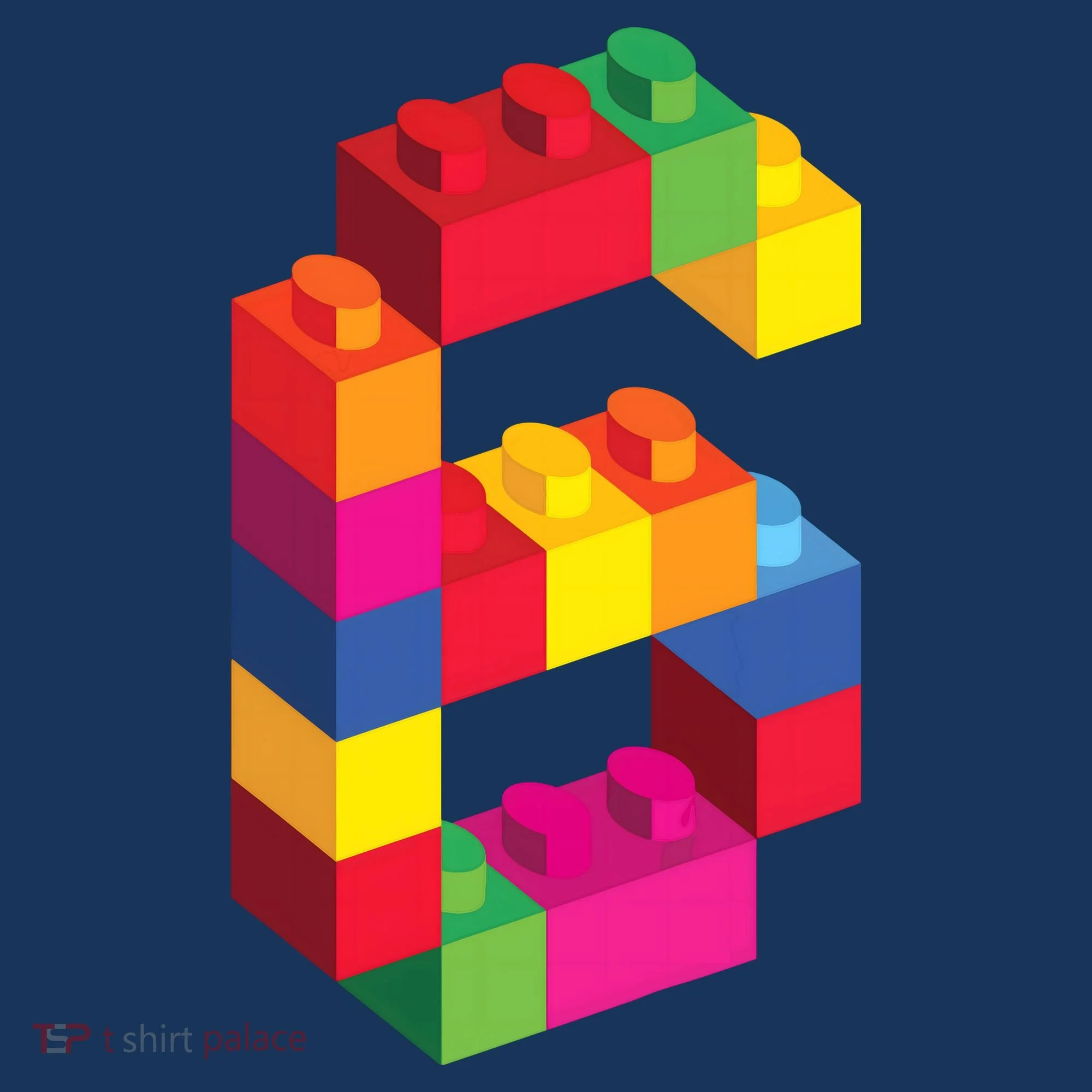 6 Year Old Building Blocks Birthday Bricks 6th Gift Hoodie