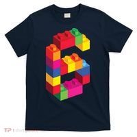 6 Year Old Building Blocks Birthday Bricks 6th Gift T-Shirt thumb 0