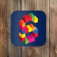 6 Year Old Building Blocks Birthday Bricks 6th Gift Coaster thumb 0