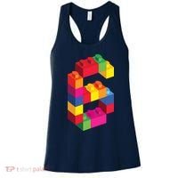 6 Year Old Building Blocks Birthday Bricks 6th Gift Women's Tank Top thumb 0