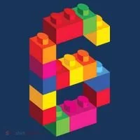 6 Year Old Building Blocks Birthday Bricks 6th Gift Toddler Hoodie thumb 2