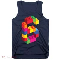 6 Year Old Building Blocks Birthday Bricks 6th Gift Tank Top thumb 0