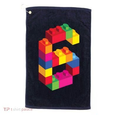 6 Year Old Building Blocks Birthday Bricks 6th Gift Golf Towel