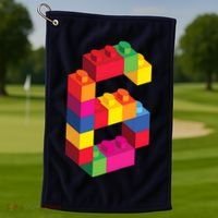 6 Year Old Building Blocks Birthday Bricks 6th Gift Golf Towel thumb 1