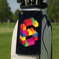 6 Year Old Building Blocks Birthday Bricks 6th Gift Golf Towel thumb 2
