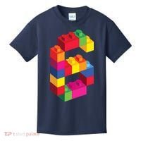 6 Year Old Building Blocks Birthday Bricks 6th Gift Kids T-Shirt thumb 0