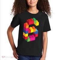 6 Year Old Building Blocks Birthday Bricks 6th Gift Kids T-Shirt thumb 2