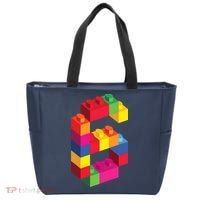 6 Year Old Building Blocks Birthday Bricks 6th Gift Tote Bag thumb 0