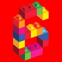 6 Year Old Building Blocks Birthday Bricks 6th Gift Santa Hat thumb 1