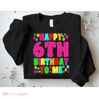 6 Years Old Happy 6th Birthday Me Sprinkles 6th Birthday Sweatshirt thumb 2