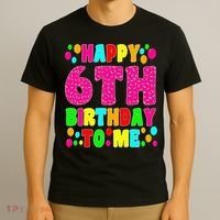 6 Years Old Happy 6th Birthday Me Sprinkles 6th Birthday T-Shirt thumb 3