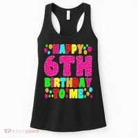 6 Years Old Happy 6th Birthday Me Sprinkles 6th Birthday Women's Tank Top thumb 0