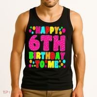 6 Years Old Happy 6th Birthday Me Sprinkles 6th Birthday Tank Top thumb 3