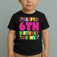 6 Years Old Happy 6th Birthday Me Sprinkles 6th Birthday Toddler T-Shirt thumb 2