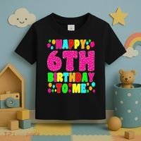 6 Years Old Happy 6th Birthday Me Sprinkles 6th Birthday Toddler T-Shirt thumb 3