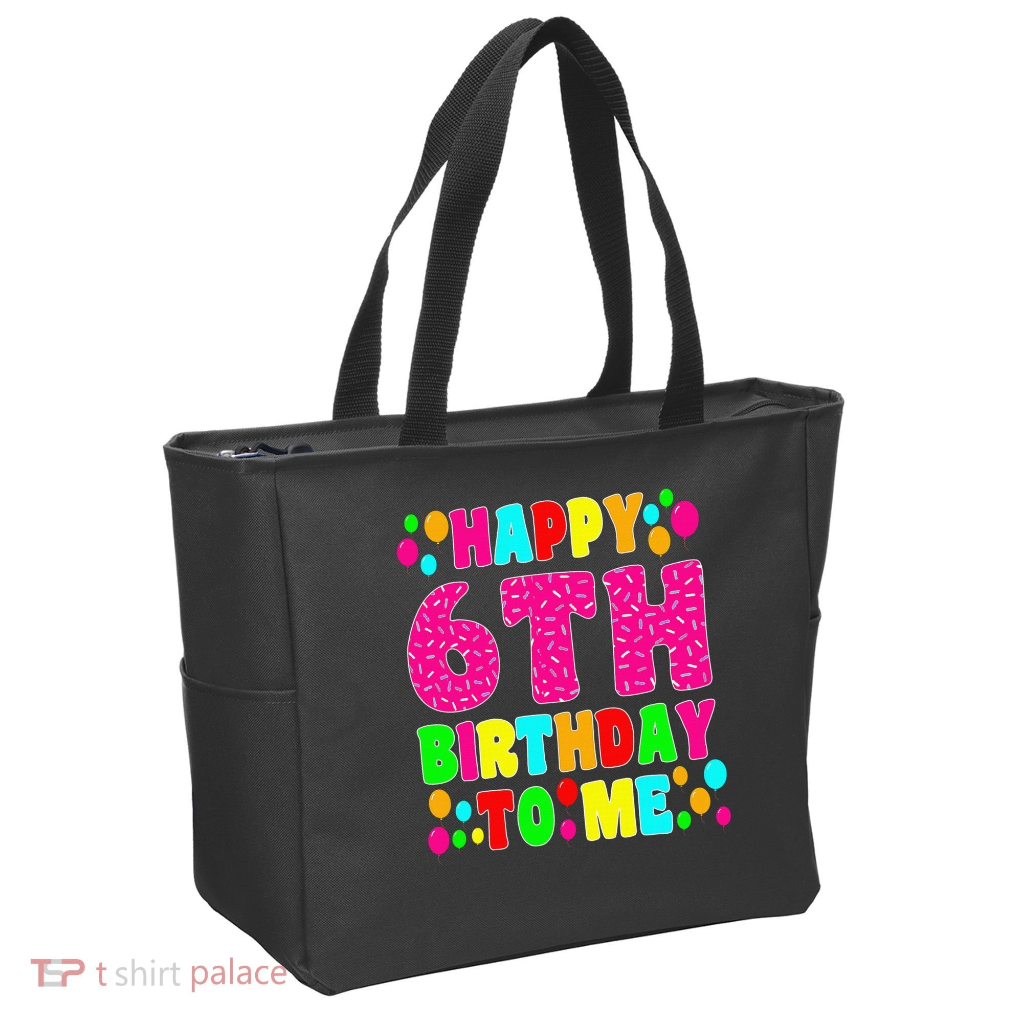 6 Years Old Happy 6th Birthday Me Sprinkles 6th Birthday Tote Bag