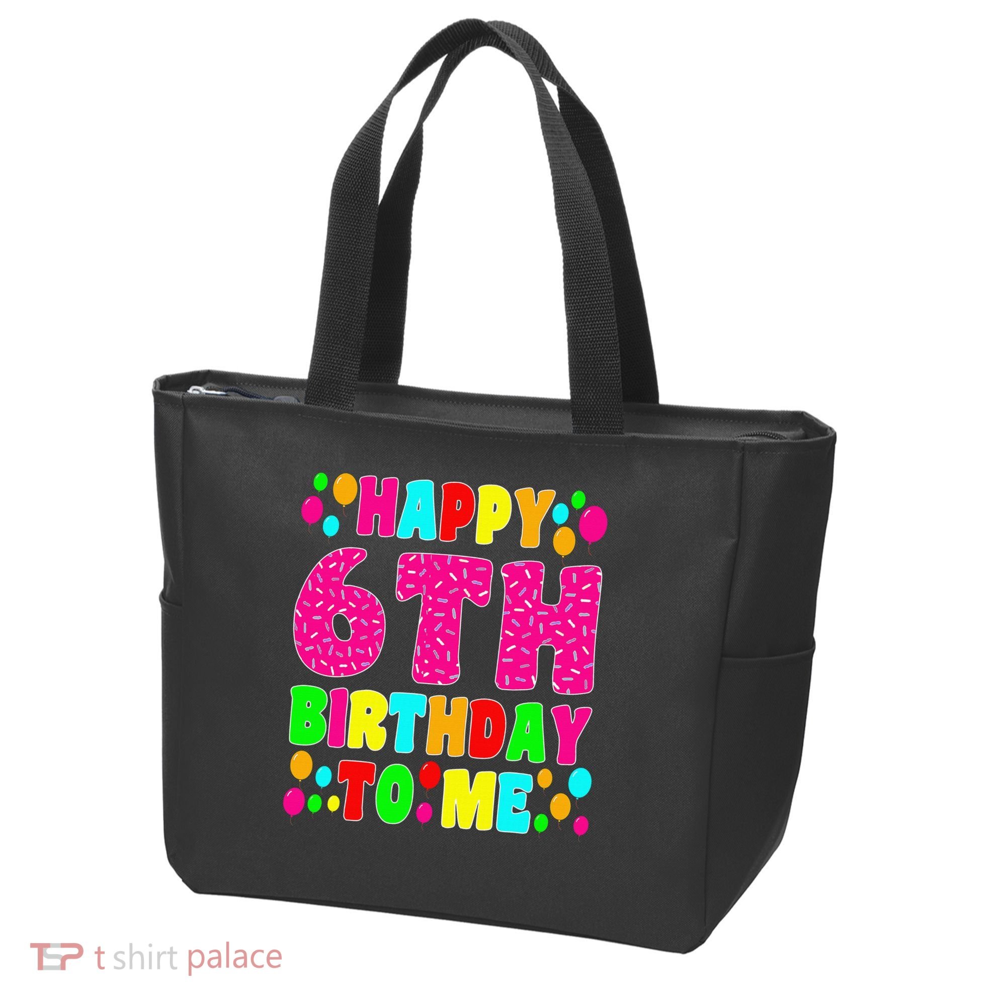 6 Years Old Happy 6th Birthday Me Sprinkles 6th Birthday Tote Bag