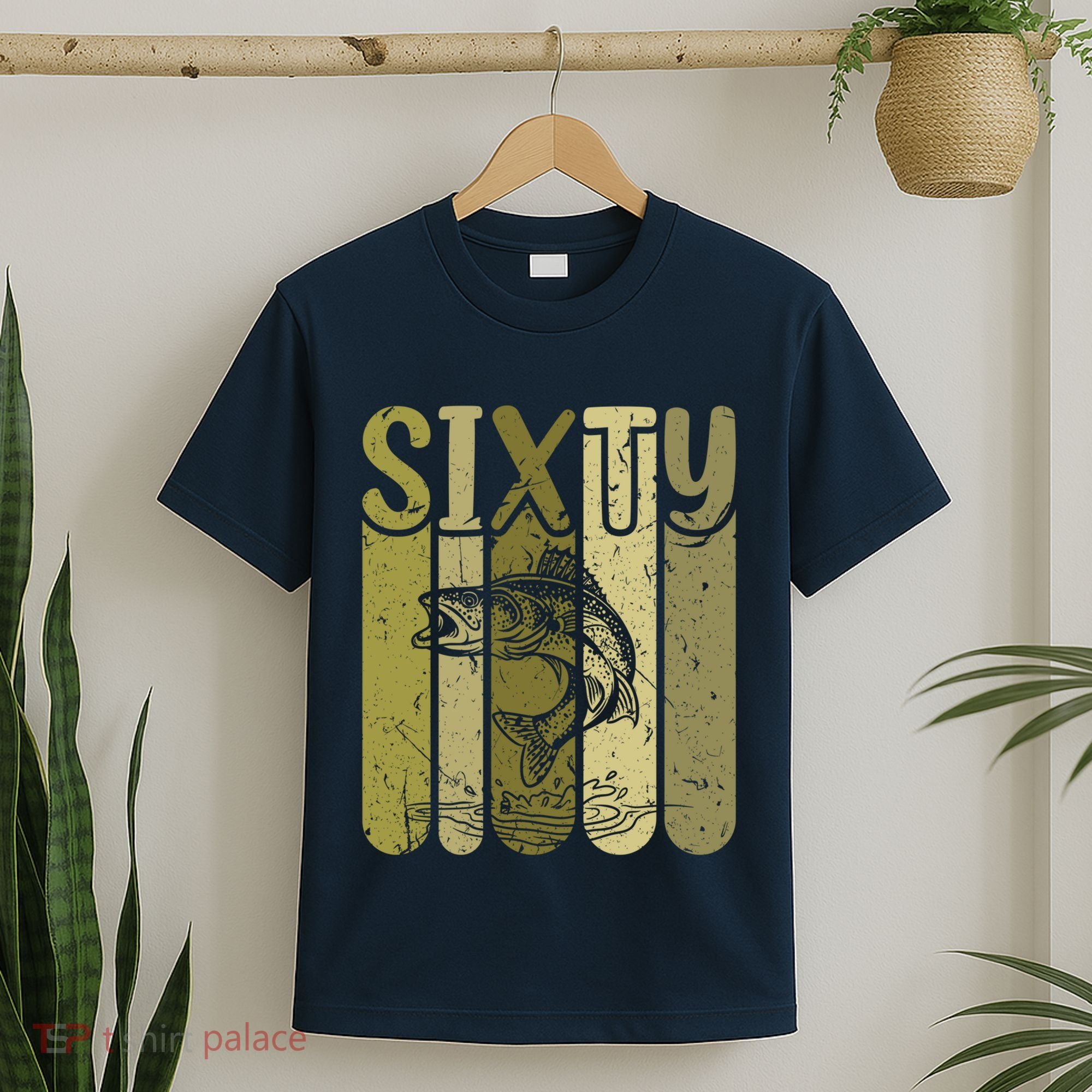 60 Years Old Walleye Fishing 60th Birthday T-Shirt