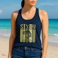 60 Years Old Walleye Fishing 60th Birthday Women's Tank Top thumb 2