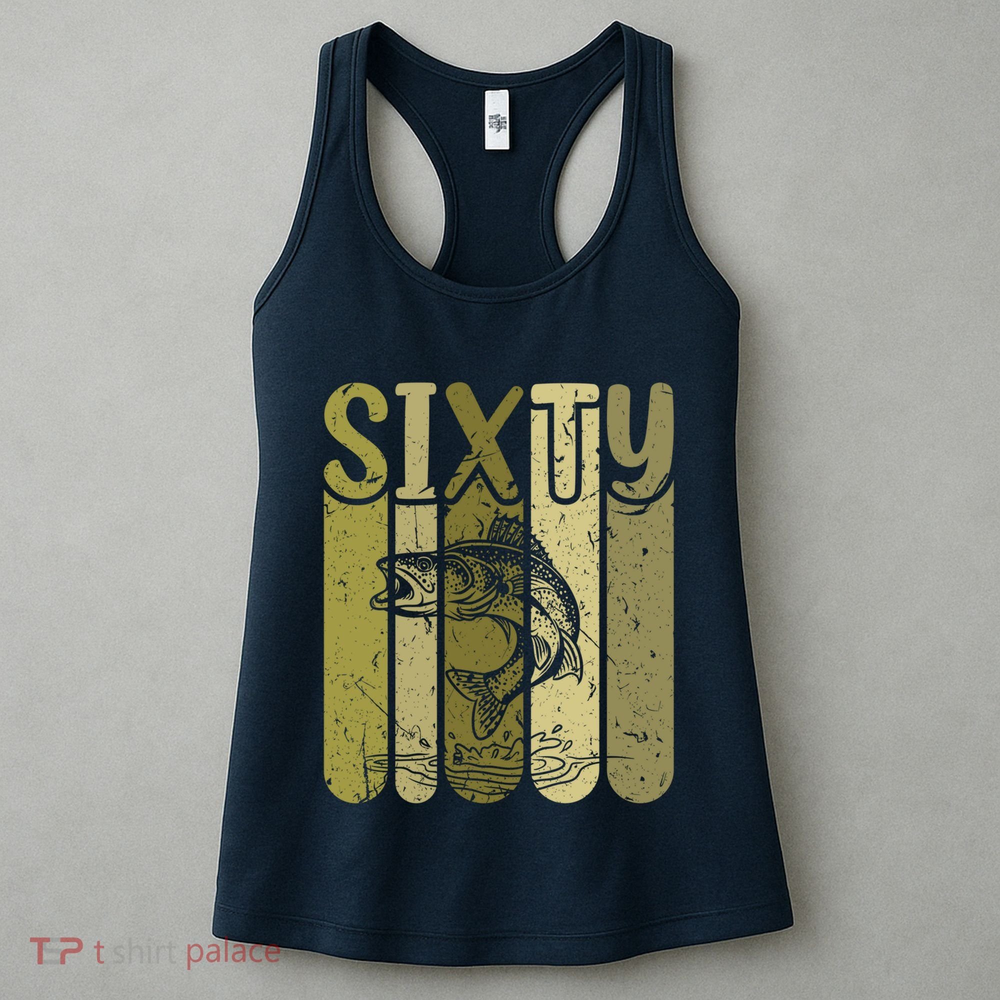60 Years Old Walleye Fishing 60th Birthday Women's Tank Top
