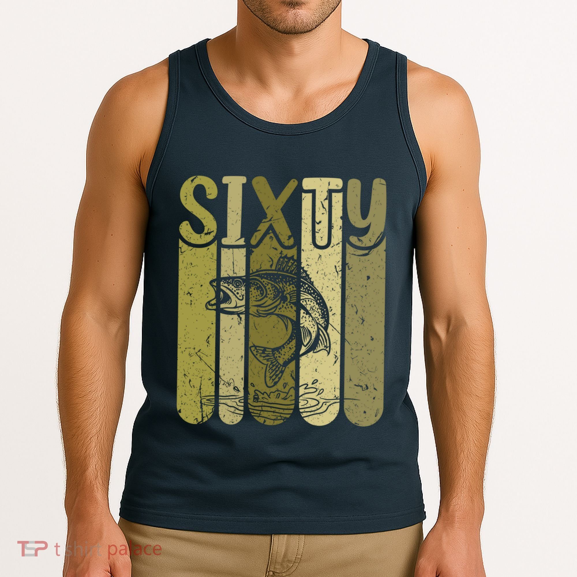 60 Years Old Walleye Fishing 60th Birthday Tank Top