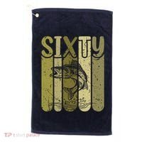 60 Years Old Walleye Fishing 60th Birthday Golf Towel thumb 0