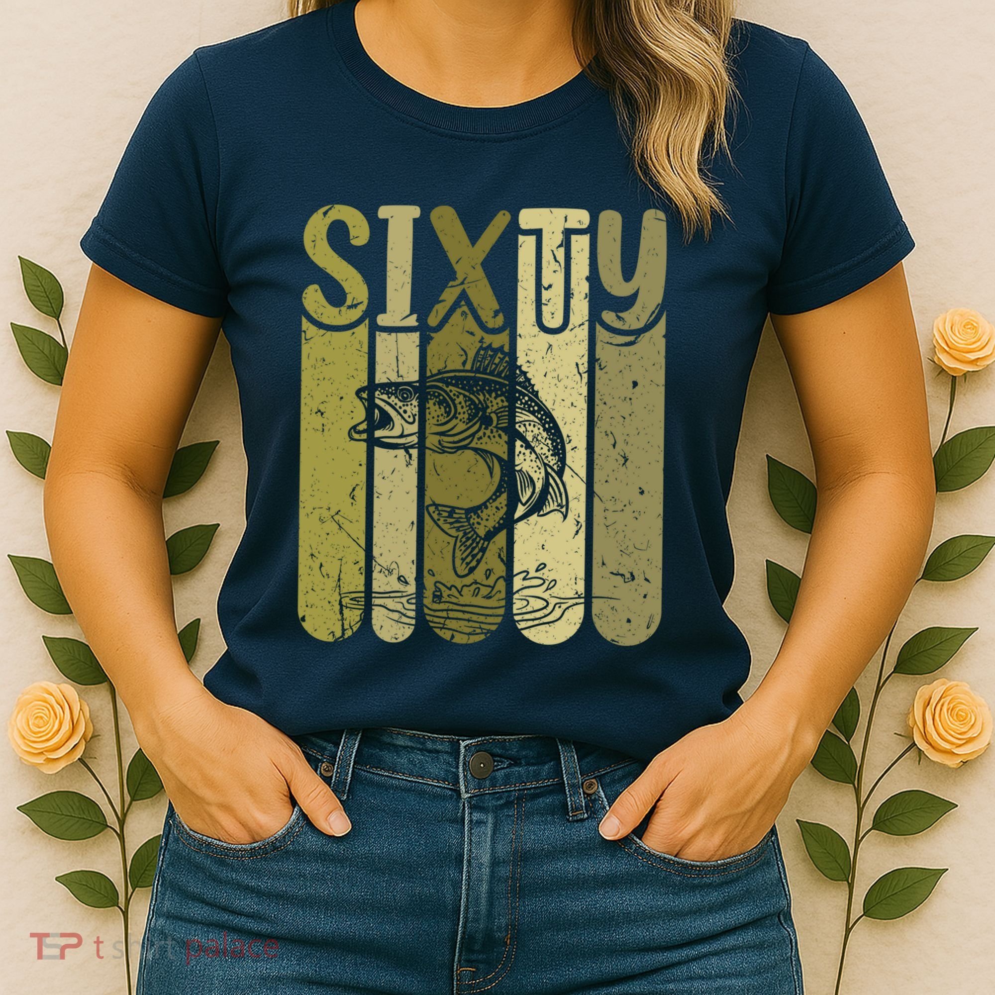 60 Years Old Walleye Fishing 60th Birthday Women's T-Shirt