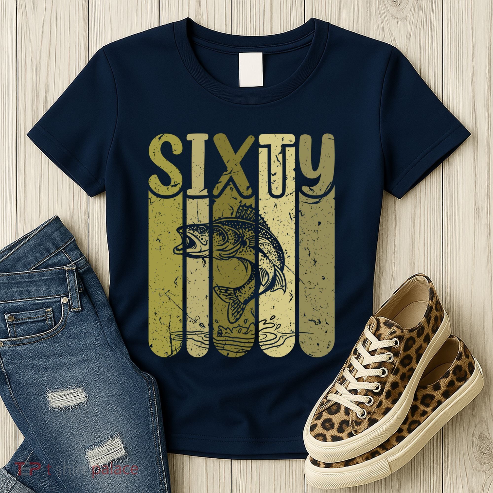 60 Years Old Walleye Fishing 60th Birthday Women's T-Shirt