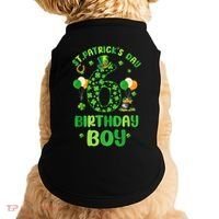 6 Years Old Girl Boy ItS My 6th Birthday St PatrickS Day Doggie Tank thumb 0