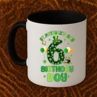 6 Years Old Girl Boy ItS My 6th Birthday St PatrickS Day Coffee Mug thumb 2