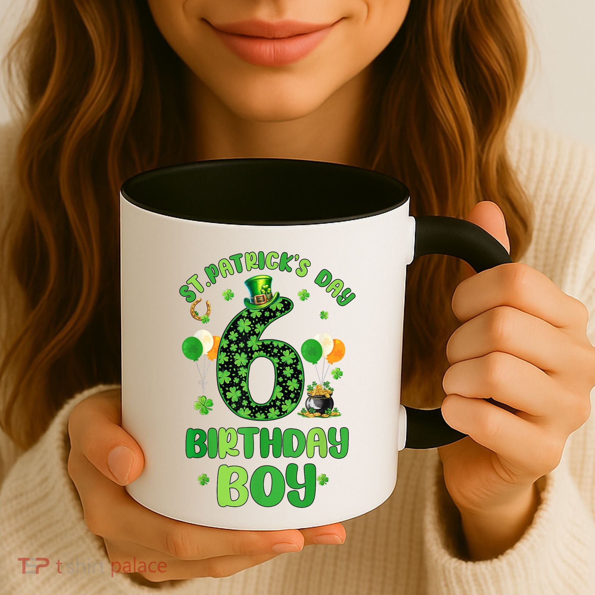 6 Years Old Girl Boy ItS My 6th Birthday St PatrickS Day Coffee Mug