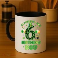 6 Years Old Girl Boy ItS My 6th Birthday St PatrickS Day Coffee Mug thumb 4