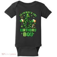 6 Years Old Girl Boy ItS My 6th Birthday St PatrickS Day Baby Bodysuit thumb 0