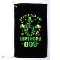 6 Years Old Girl Boy ItS My 6th Birthday St PatrickS Day Golf Towel thumb 0