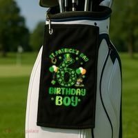 6 Years Old Girl Boy ItS My 6th Birthday St PatrickS Day Golf Towel thumb 2