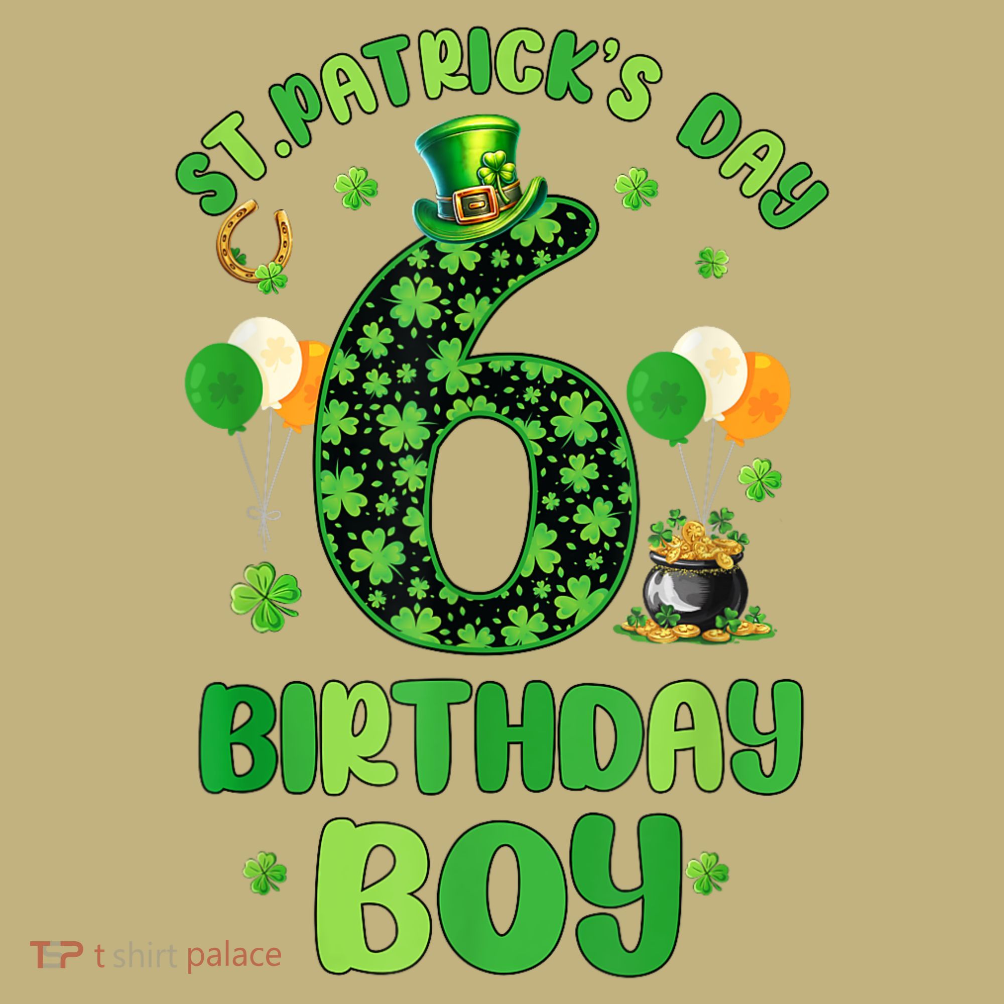 6 Years Old Girl Boy ItS My 6th Birthday St PatrickS Day Long Sleeve Shirt