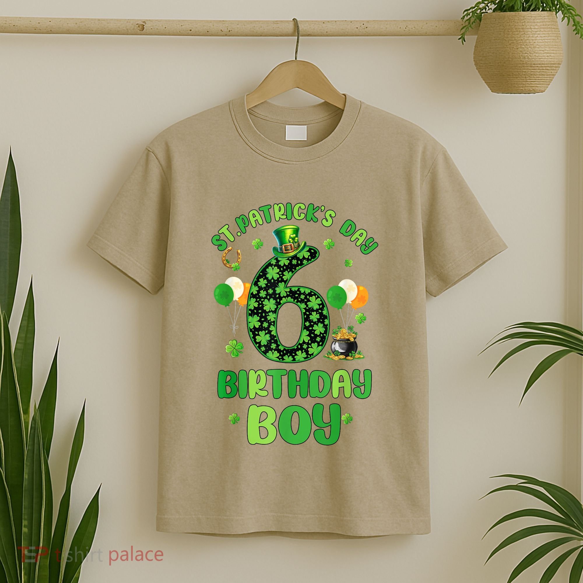6 Years Old Girl Boy ItS My 6th Birthday St PatrickS Day T-Shirt