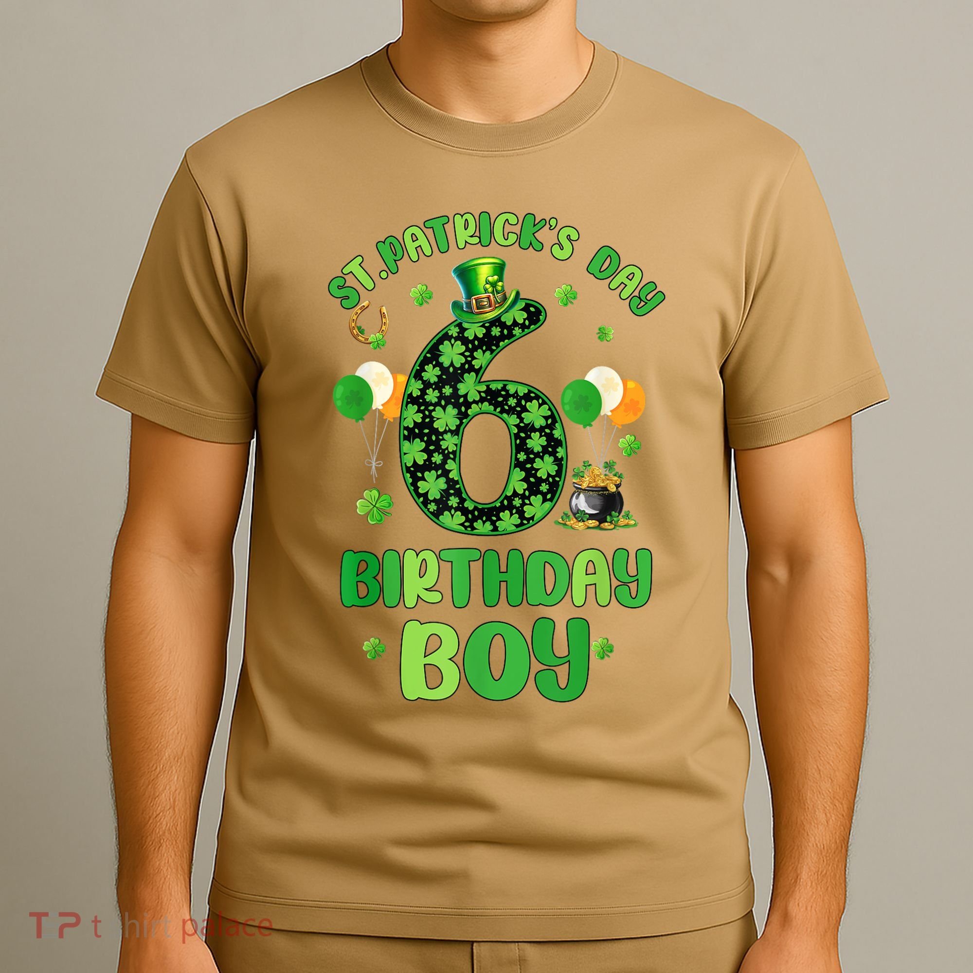 6 Years Old Girl Boy ItS My 6th Birthday St PatrickS Day T-Shirt