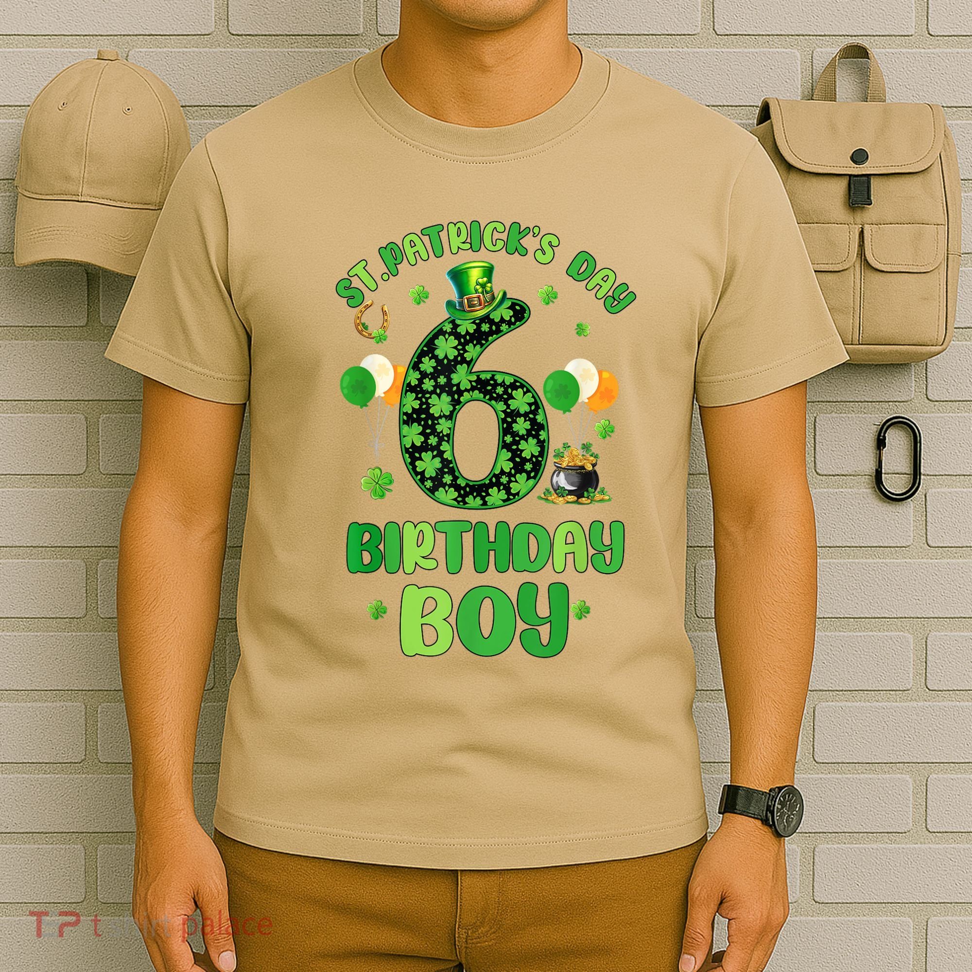 6 Years Old Girl Boy ItS My 6th Birthday St PatrickS Day T-Shirt