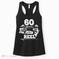 60 Years Old Fisherman Keeping It Reel 60th Birthday Fishing Cool Gift Women's Tank Top thumb 0
